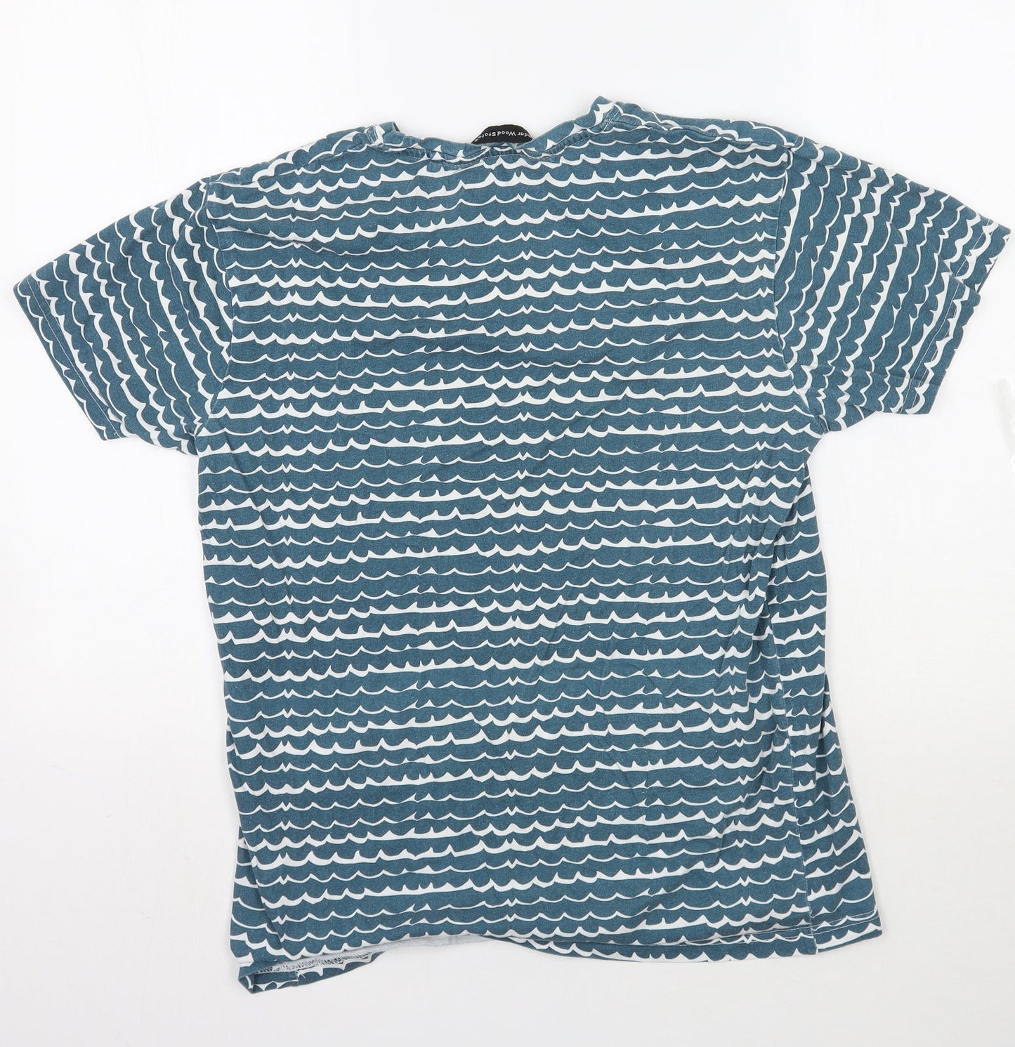 Cedar Wood State Womens Blue Geometric  Basic T-Shirt Size M