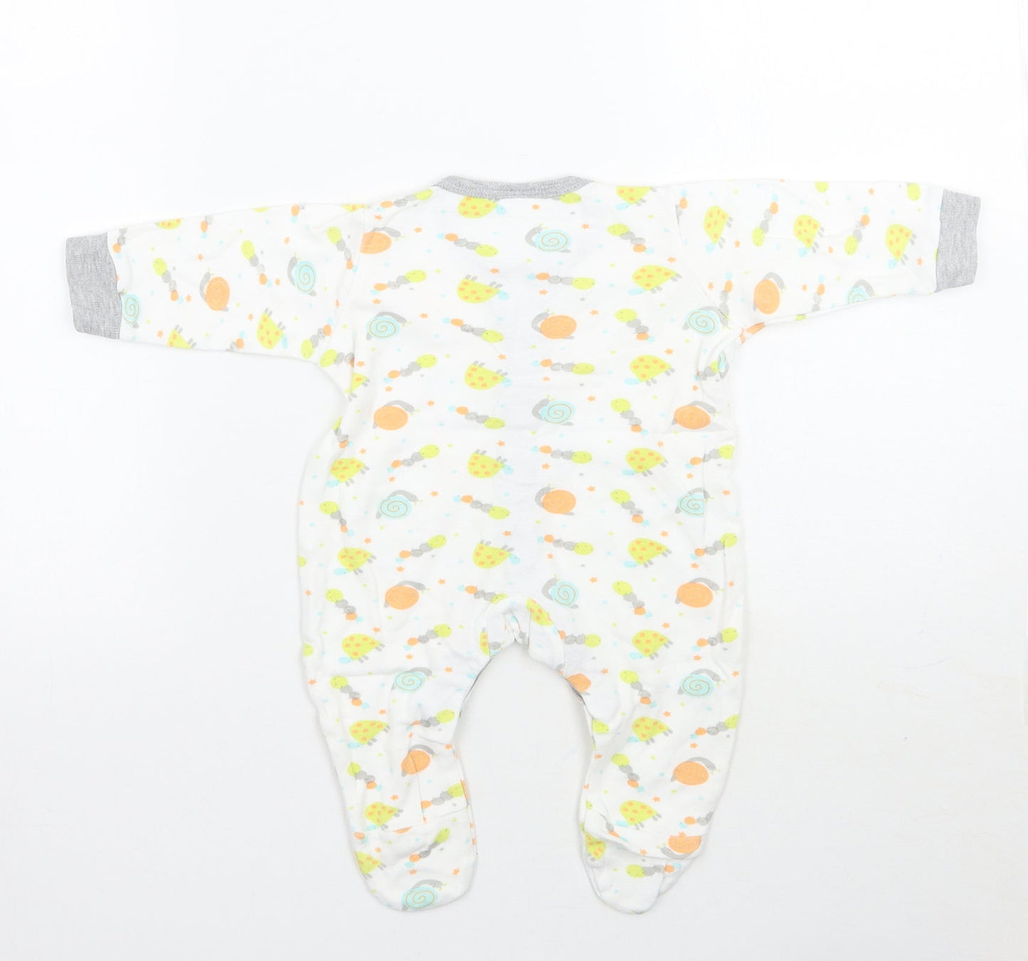 Preworn Baby White Geometric  Babygrow One-Piece Size 3-6 Months