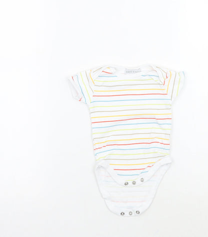 kris x kids Baby White Striped  Babygrow One-Piece Size 3-6 Months