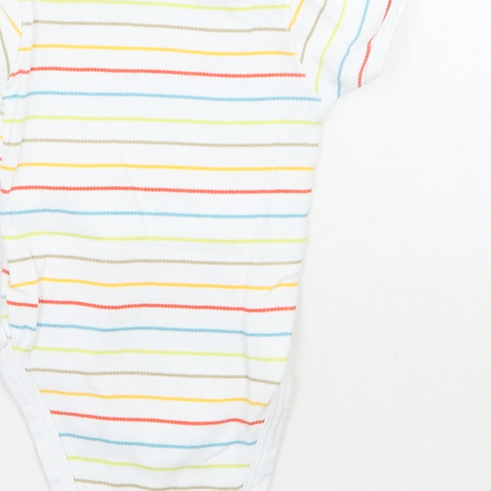 kris x kids Baby White Striped  Babygrow One-Piece Size 3-6 Months
