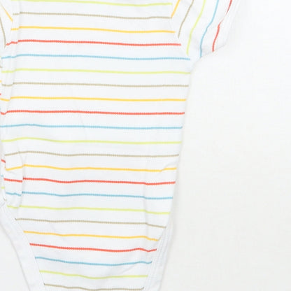 kris x kids Baby White Striped  Babygrow One-Piece Size 3-6 Months