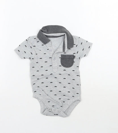 George Baby Grey Geometric  Babygrow One-Piece Size 3-6 Months