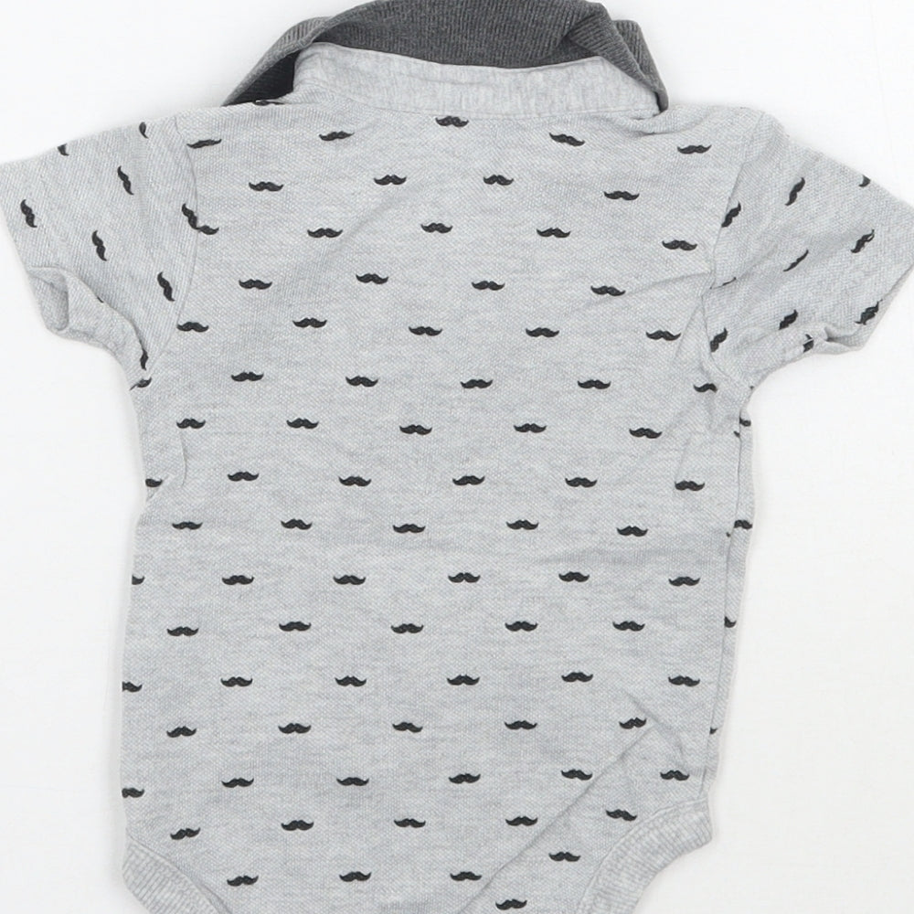 George Baby Grey Geometric  Babygrow One-Piece Size 3-6 Months
