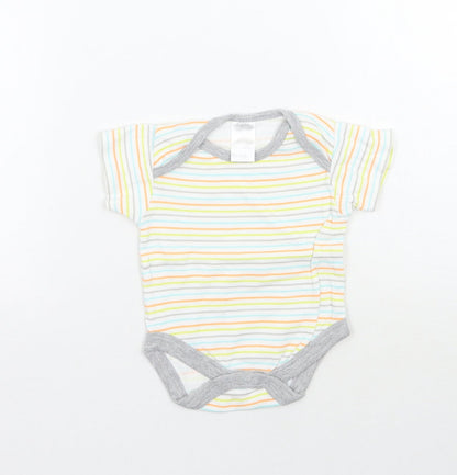 Preworn Baby White Striped  Babygrow One-Piece Size 3-6 Months