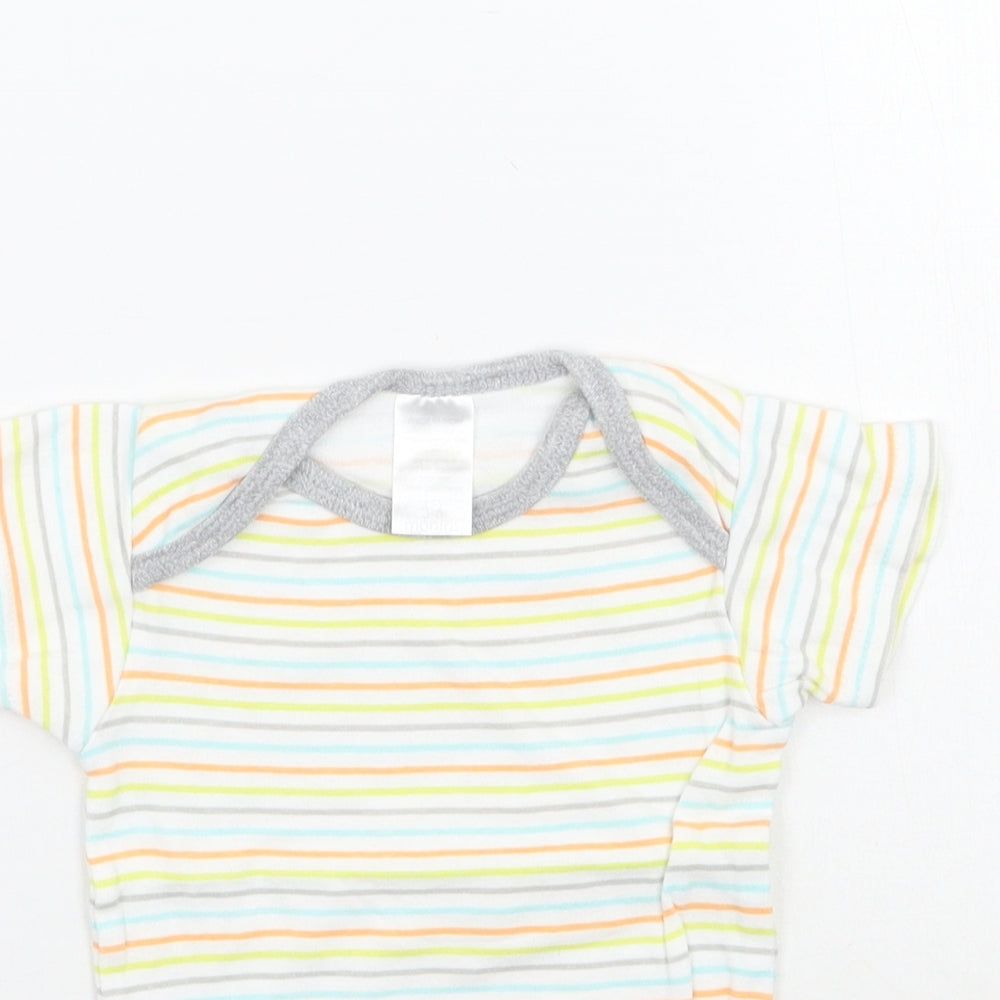 Preworn Baby White Striped  Babygrow One-Piece Size 3-6 Months