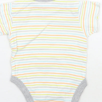 Preworn Baby White Striped  Babygrow One-Piece Size 3-6 Months