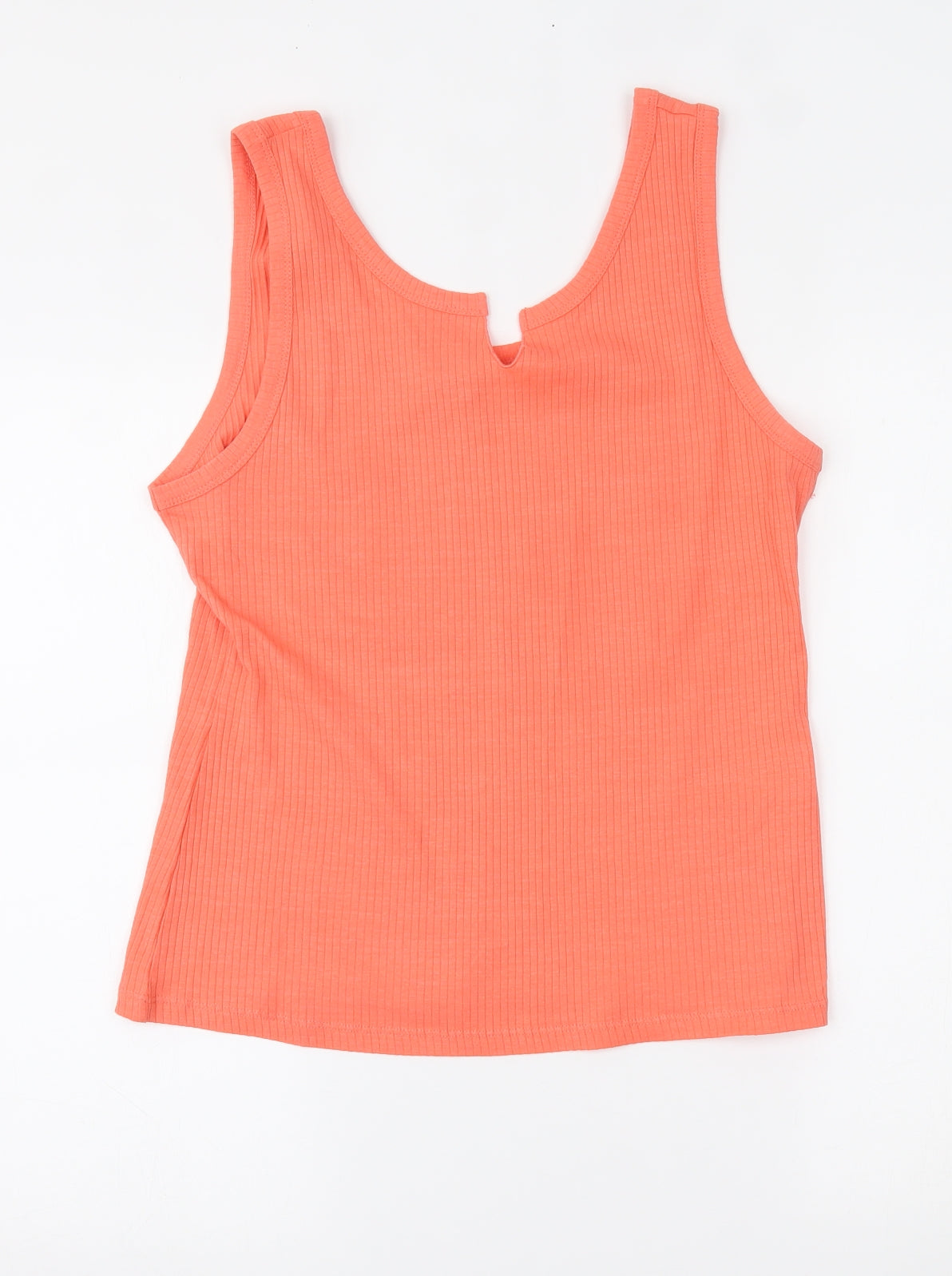 Womens UK Size 16 Red Herring Orange Basic Tank