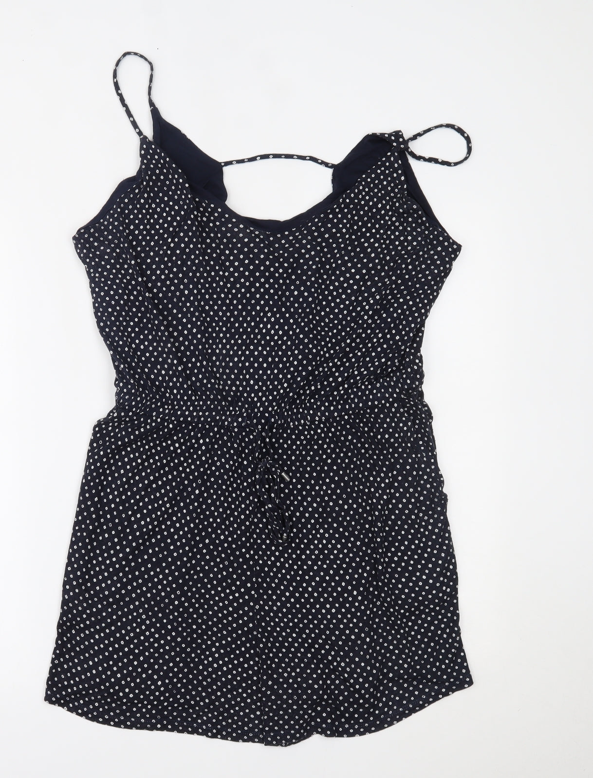 H&M Womens Blue Polka Dot  Romper One-Piece Size L