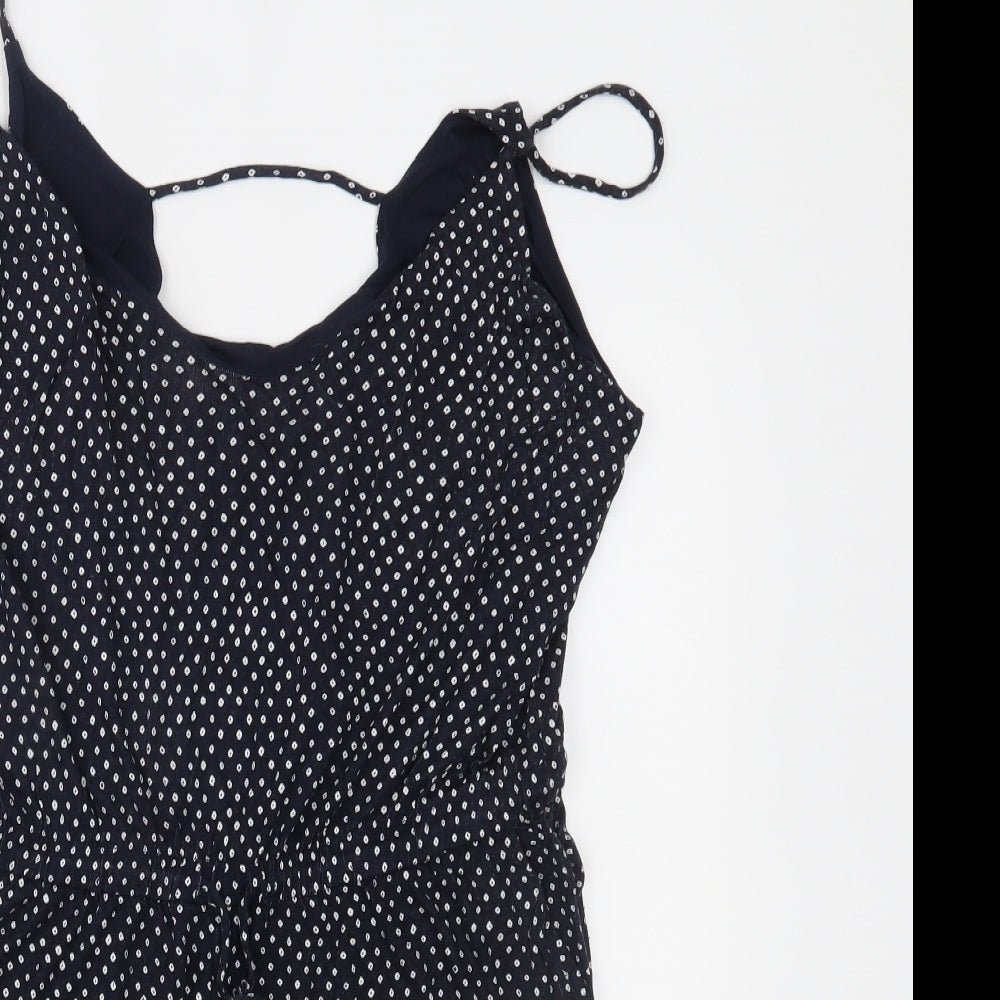 H&M Womens Blue Polka Dot  Romper One-Piece Size L
