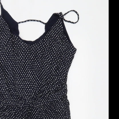 H&M Womens Blue Polka Dot  Romper One-Piece Size L
