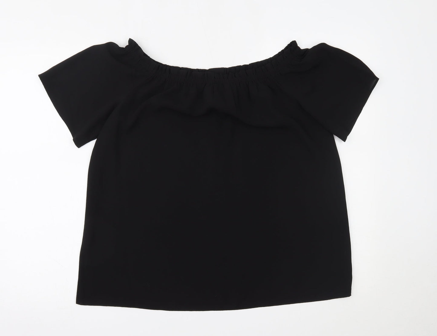 Womens UK Size 12 Dorothy Perkins Black Basic Blouse