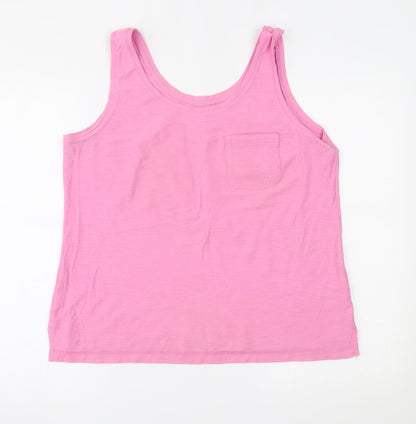 Womens UK Size 14 NEXT Pink Basic Tank