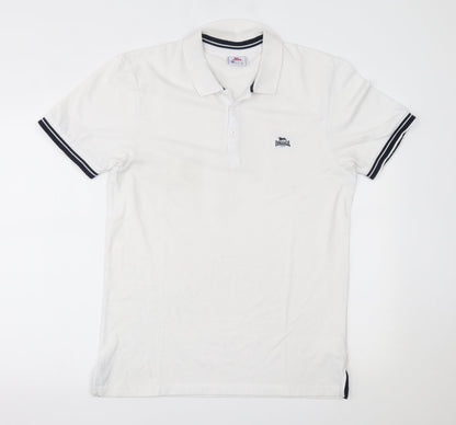 Lonsdale Mens White    Polo Size M
