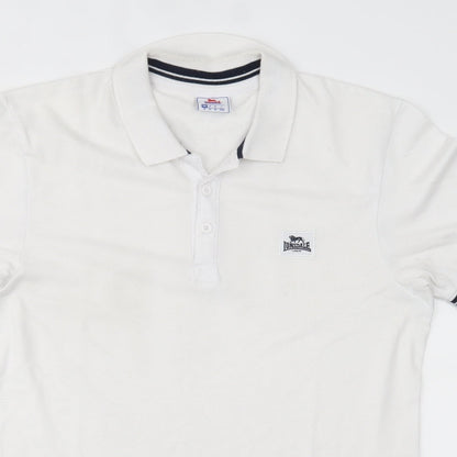 Lonsdale Mens White    Polo Size M