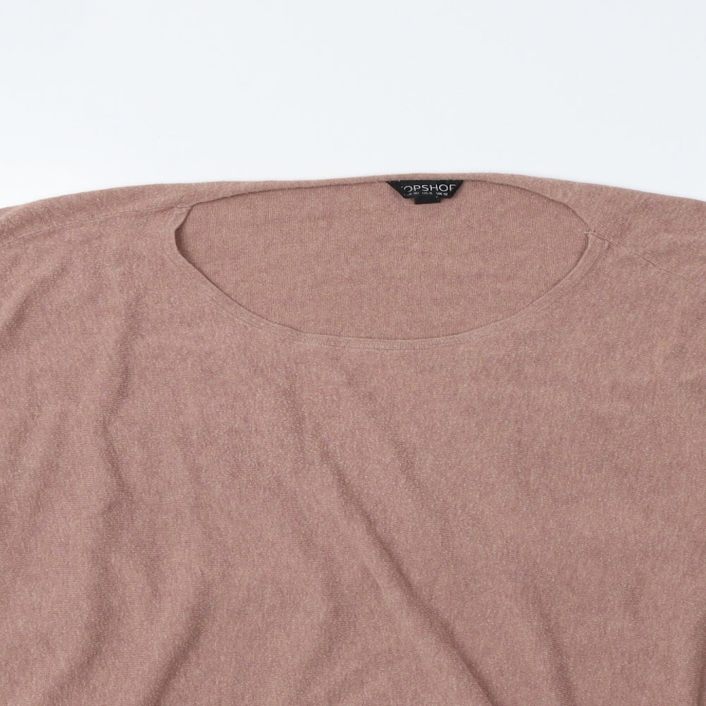 Womens UK Size 12 Topshop Pink Pullover Jumper