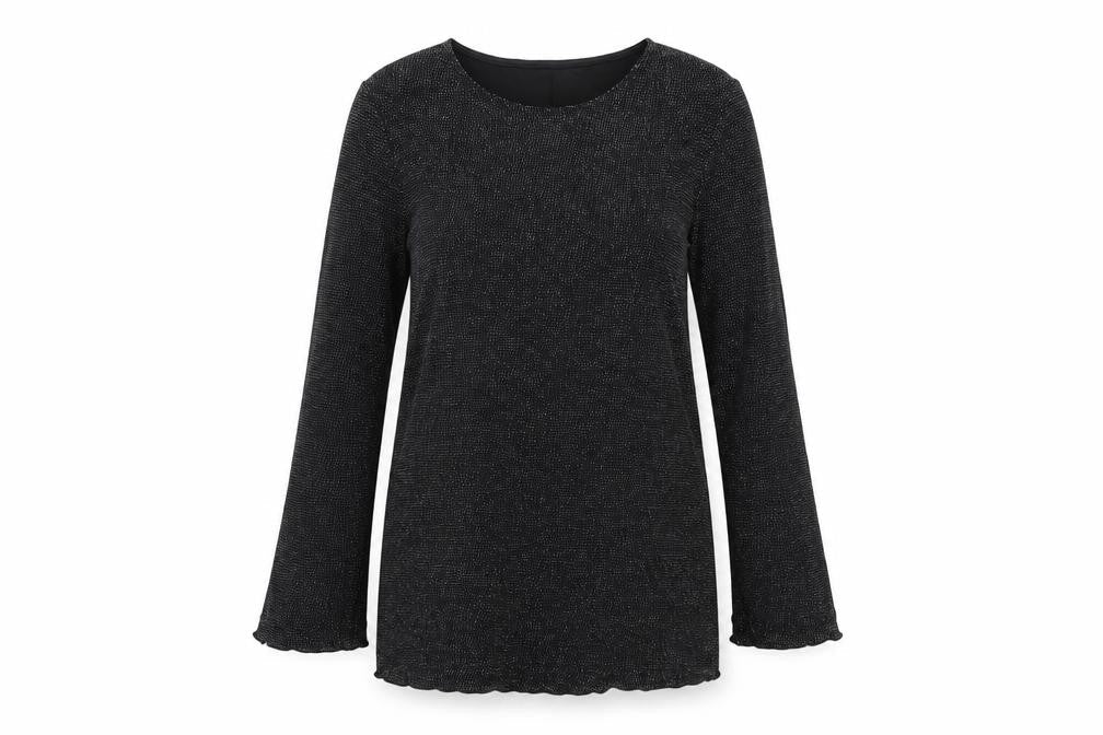 Womens UK Size L H&M Black Basic Blouse