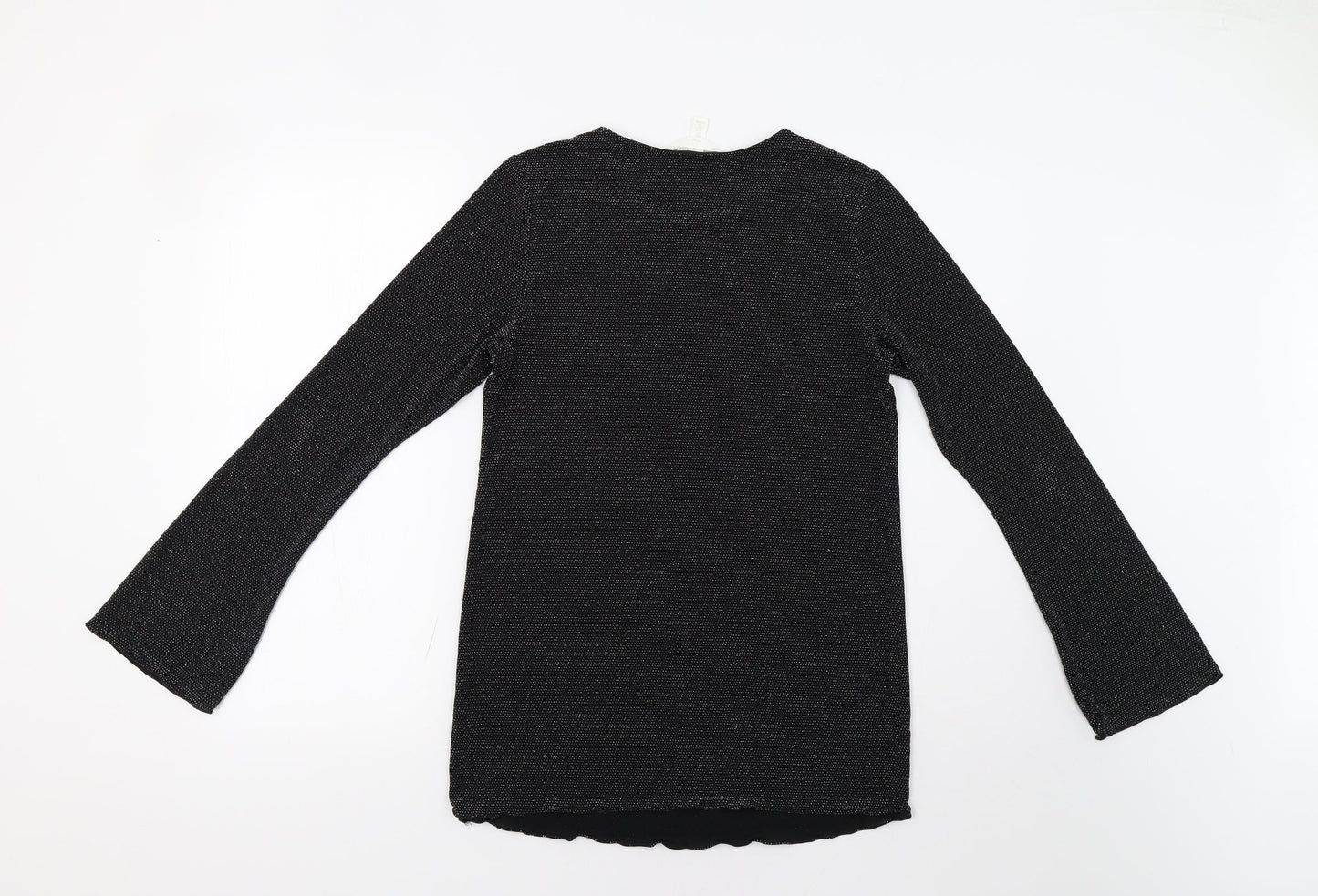 Womens UK Size L H&M Black Basic Blouse