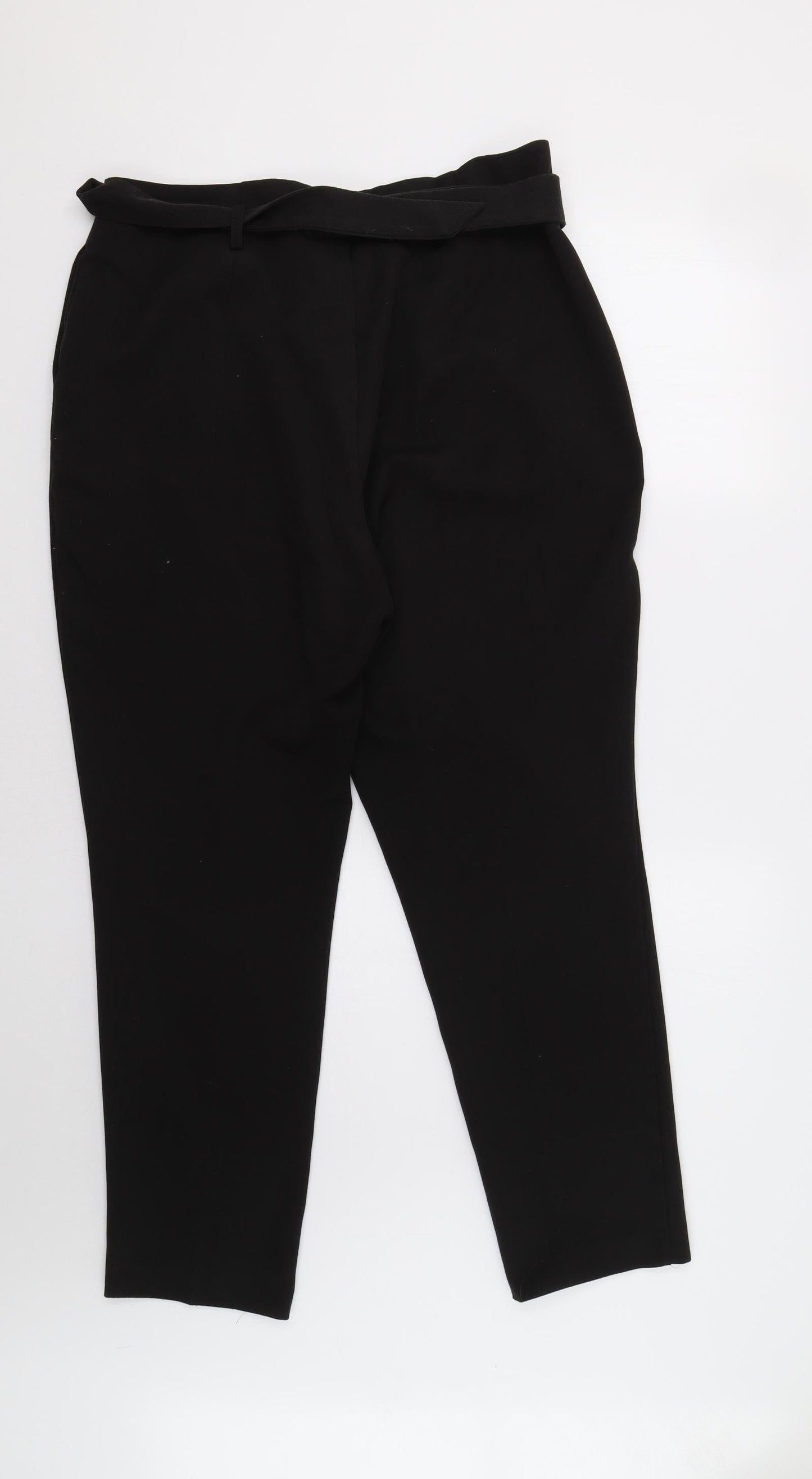 Womens UK Size 14 Very Regular Fit Dress Pants Black Trousers