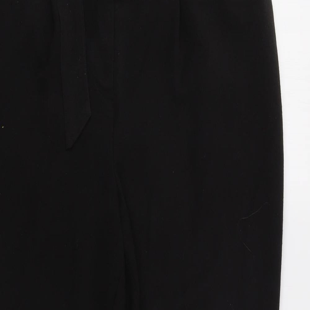 Womens UK Size 14 Very Regular Fit Dress Pants Black Trousers