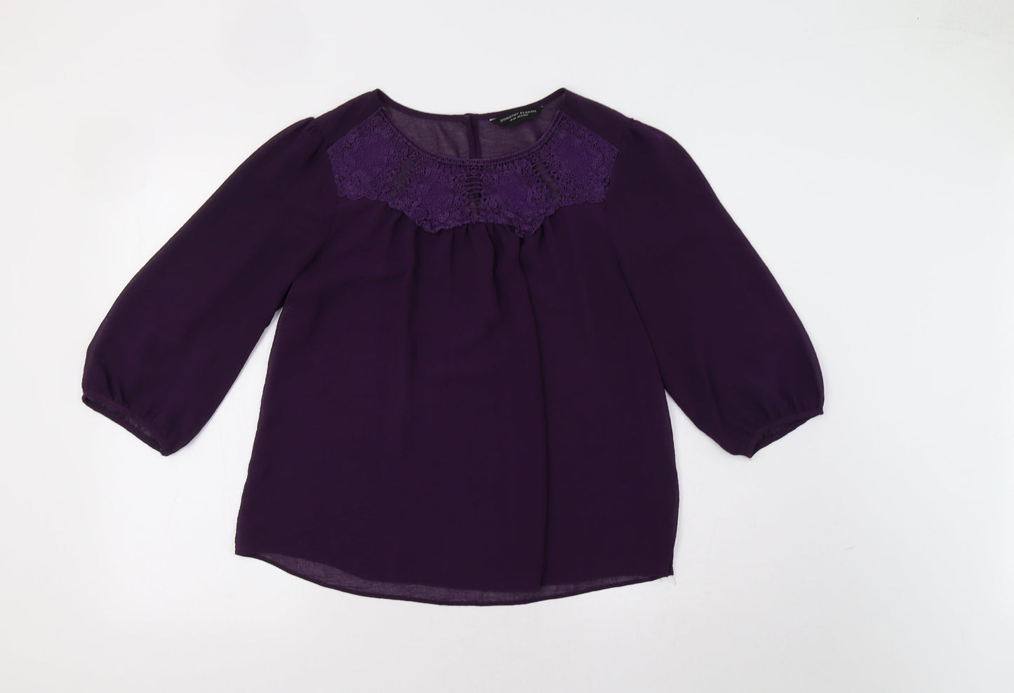 Dorothy P Womens Purple   Basic Blouse Size 14