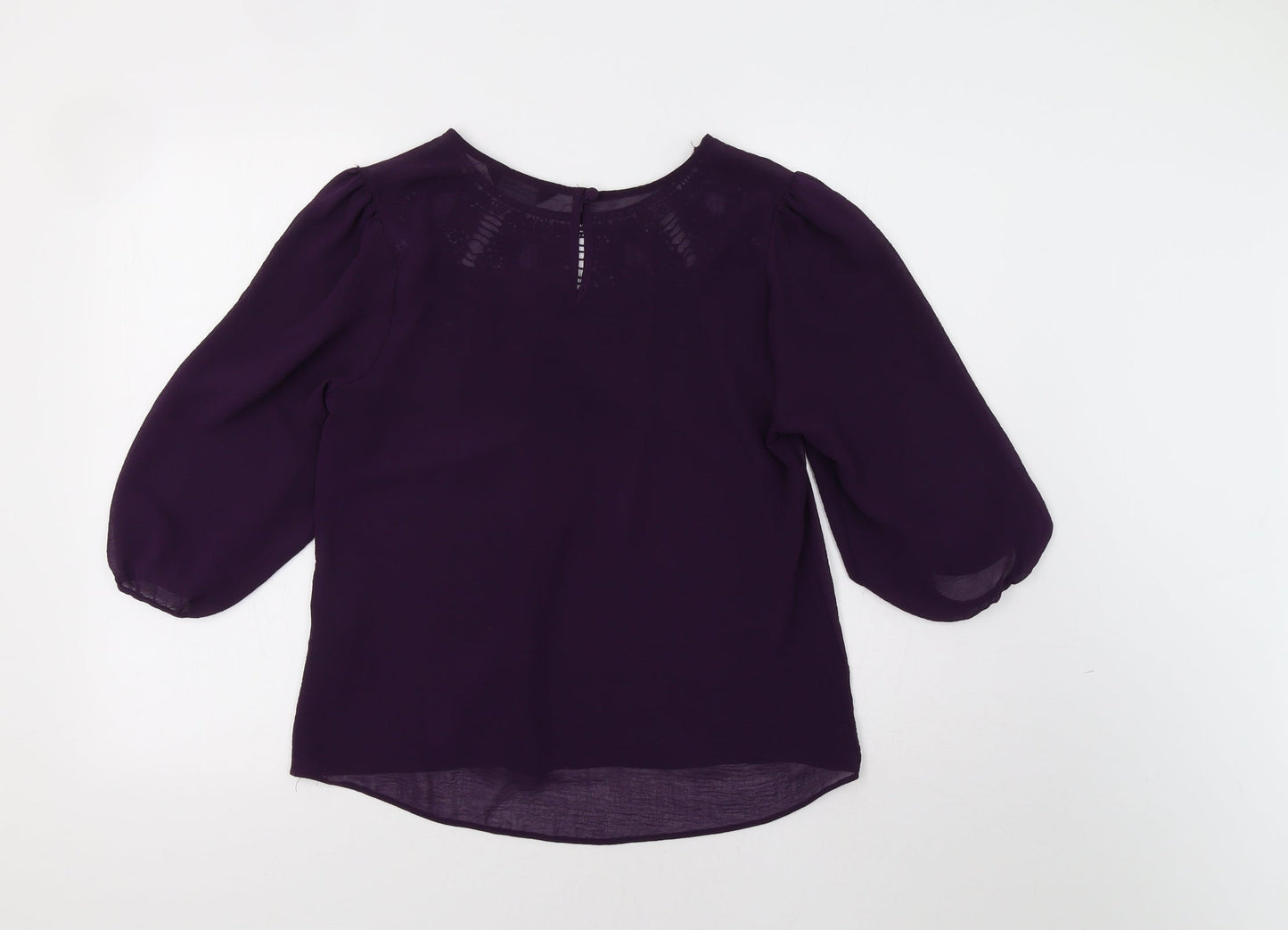 Dorothy P Womens Purple   Basic Blouse Size 14