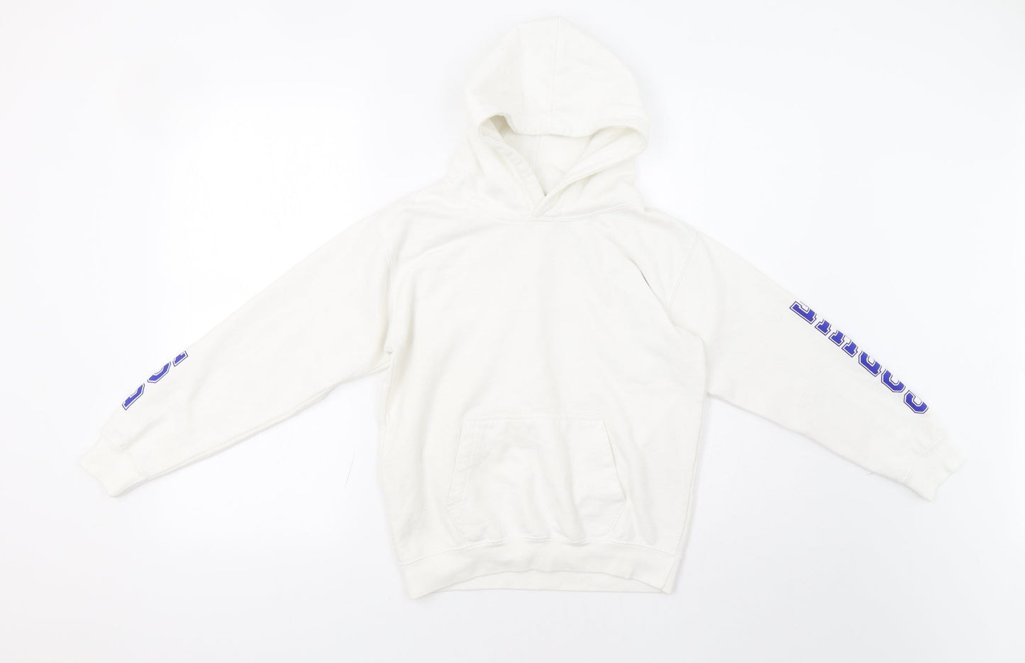 Just Hoods Girls White   Pullover Hoodie Size 10-11 Years