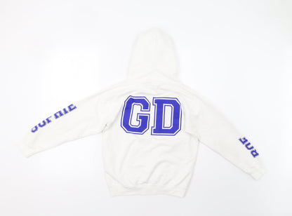 Just Hoods Girls White   Pullover Hoodie Size 10-11 Years