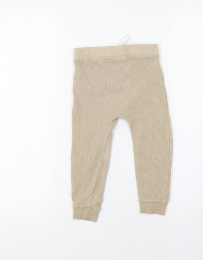 F&F Baby Beige   Jogger Trousers Size 18-24 Months