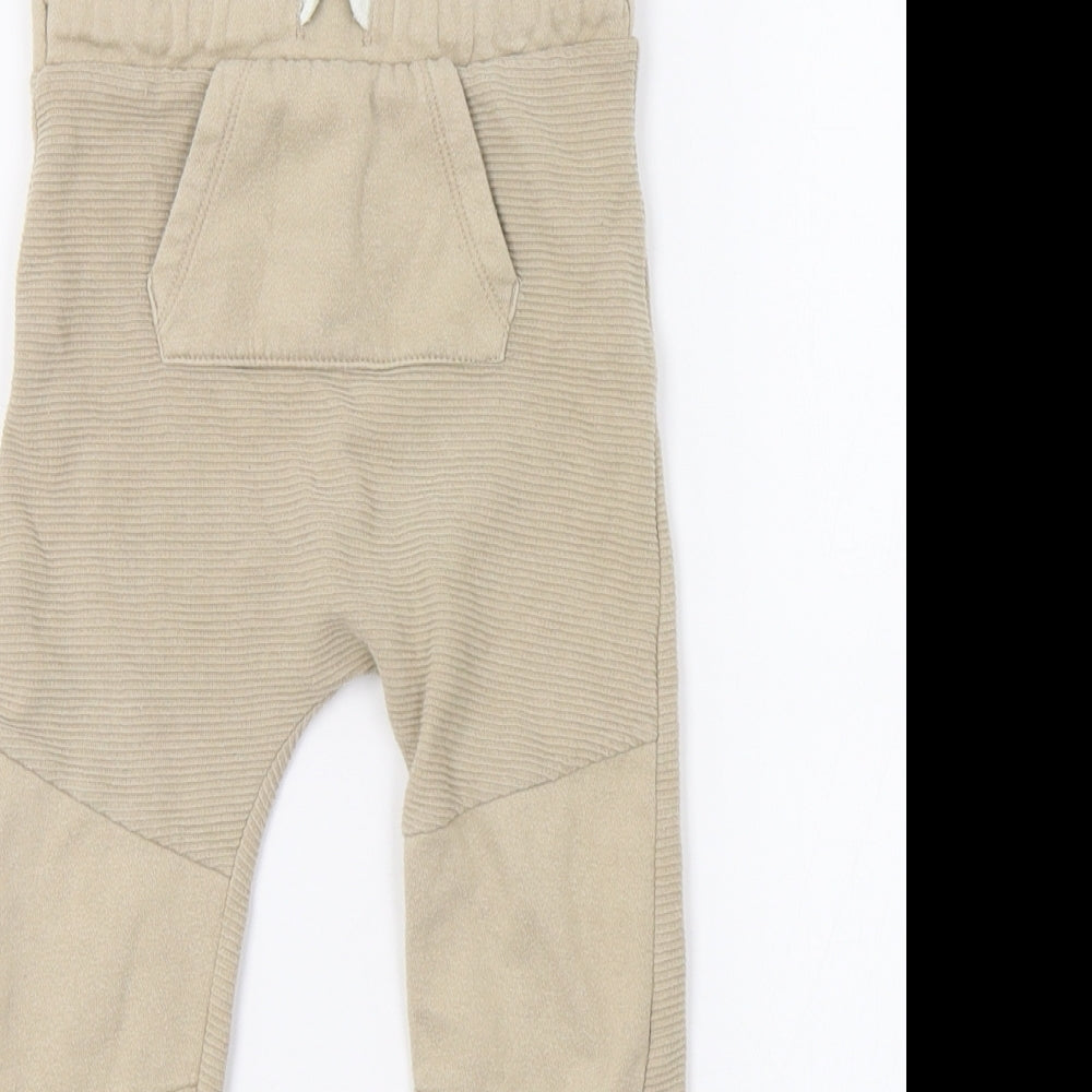 F&F Baby Beige   Jogger Trousers Size 18-24 Months