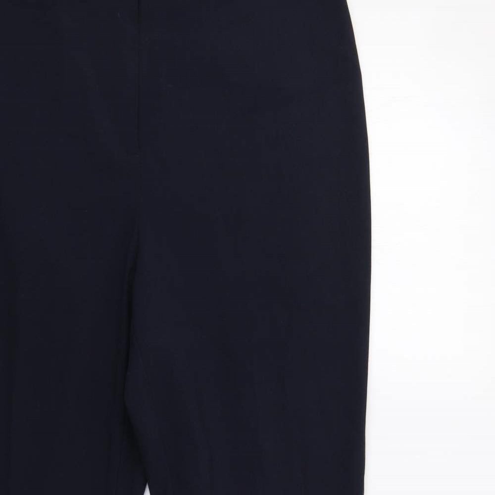Womens UK Size 14 M&S Regular Fit Dress Pants Blue Trousers