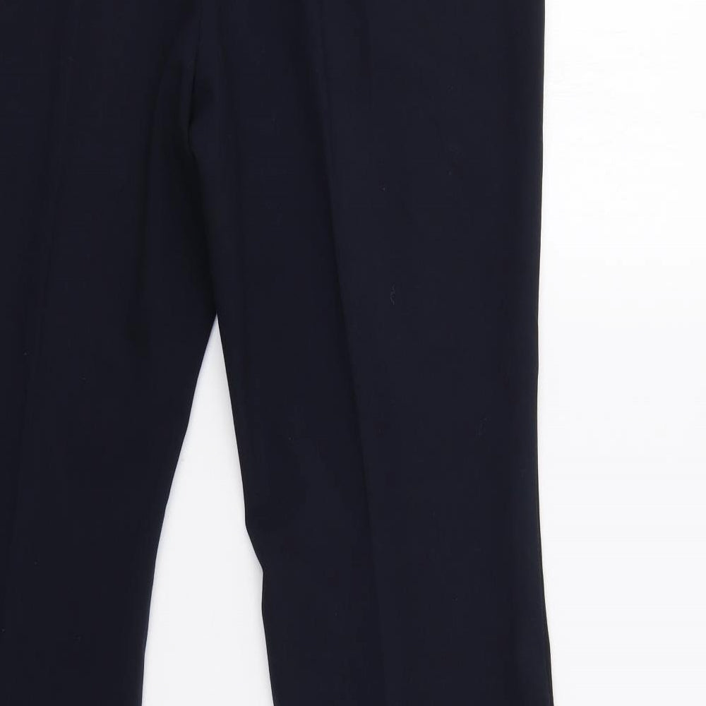 Womens UK Size 14 M&S Regular Fit Dress Pants Blue Trousers