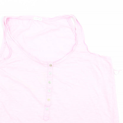 Womens UK Size XS Oysho Pink Basic Tank