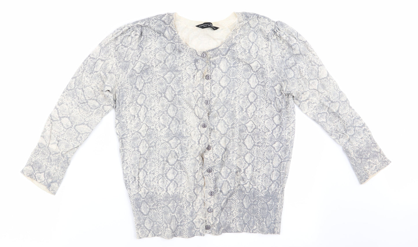 Womens UK Size 14 Dorothy Perkins Grey Cardigan Jumper