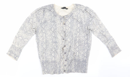 Womens UK Size 14 Dorothy Perkins Grey Cardigan Jumper