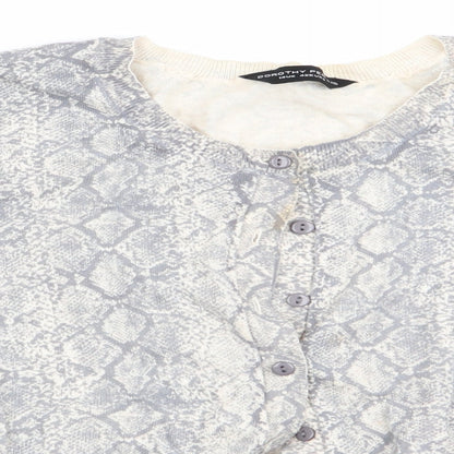 Womens UK Size 14 Dorothy Perkins Grey Cardigan Jumper
