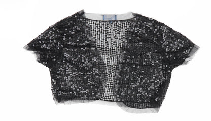 Fleur Womens Black   Shrug Jumper Size 12  - Sequins all over