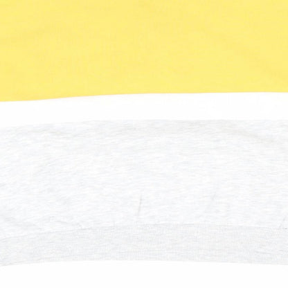H&M Girls Yellow Colourblock  Pullover Sweatshirt Size 10-11 Years  - Make new memories