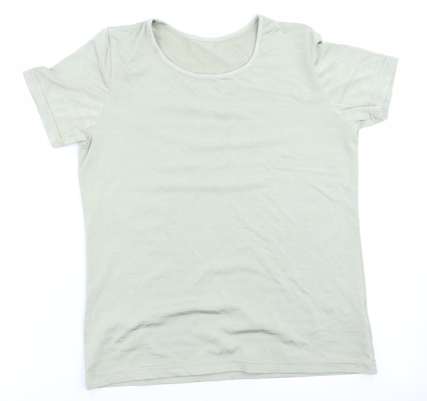 Womens UK Size 12 Preworn Green Basic T-Shirt