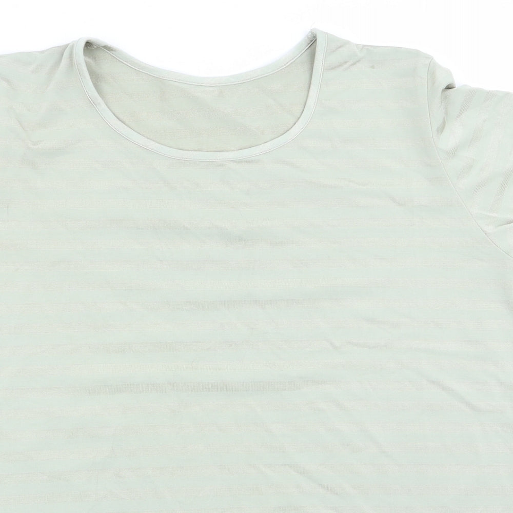 Womens UK Size 12 Preworn Green Basic T-Shirt
