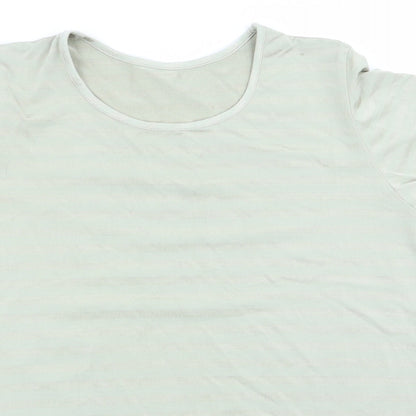 Womens UK Size 12 Preworn Green Basic T-Shirt