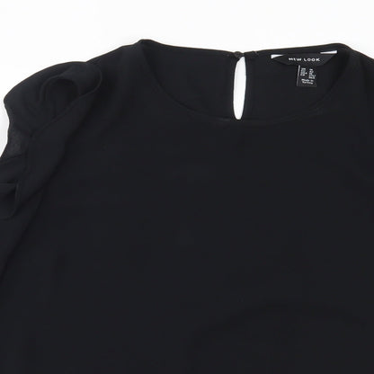 Womens UK Size 14 New Look Black Basic Blouse