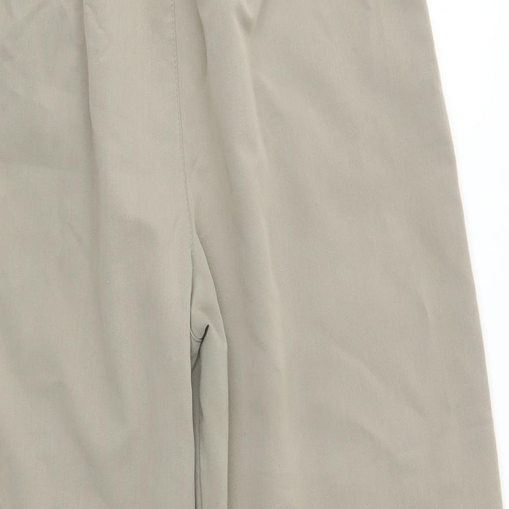 Womens UK Size One Size Preworn Regular Fit Capri Green Trousers