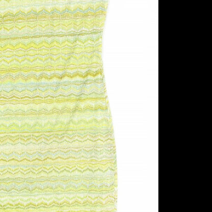H&M Womens Green Striped  Sheath  Size XS