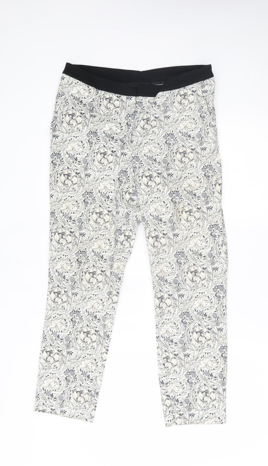 Womens UK Size 31 in H&M Regular Fit  White Trousers