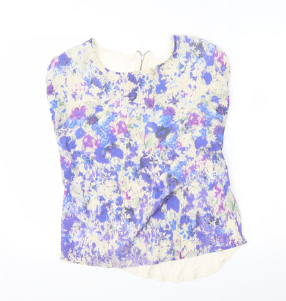 Womens UK Size 10 Warehouse Multicoloured Basic Blouse