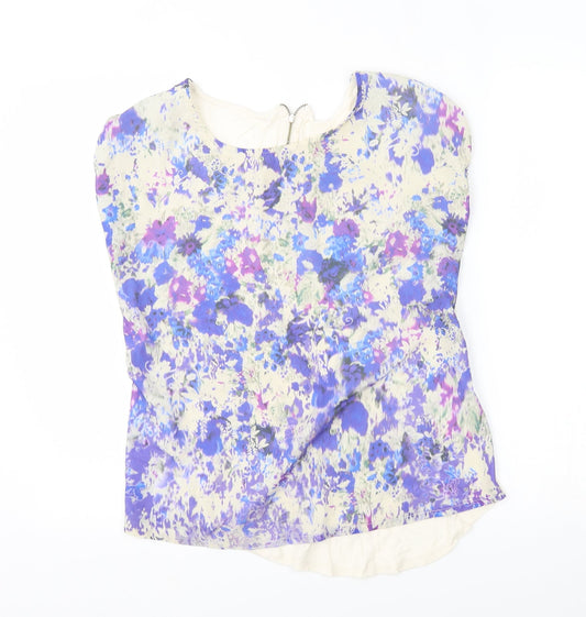 Womens UK Size 10 Warehouse Multicoloured Basic Blouse