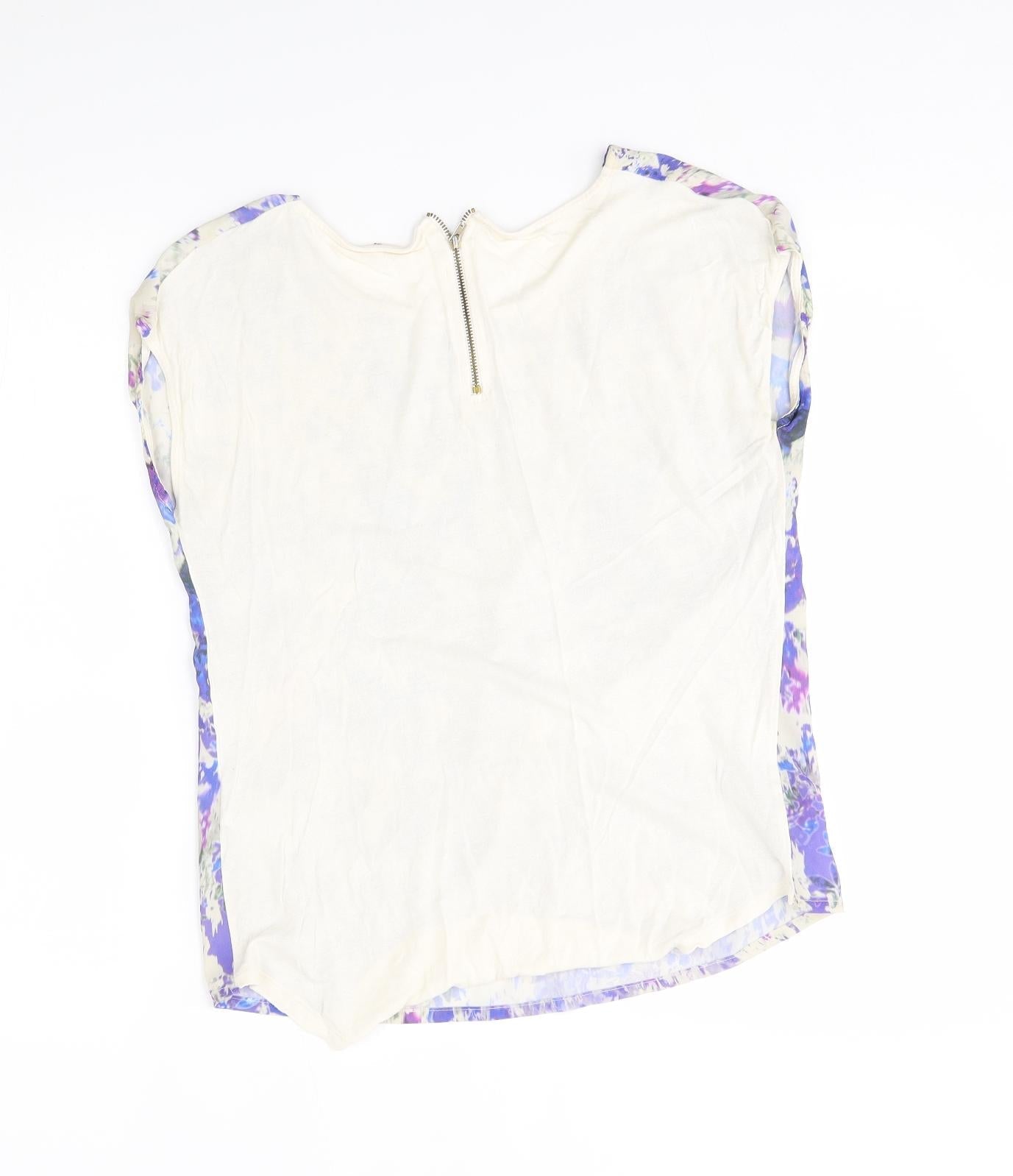 Womens UK Size 10 Warehouse Multicoloured Basic Blouse