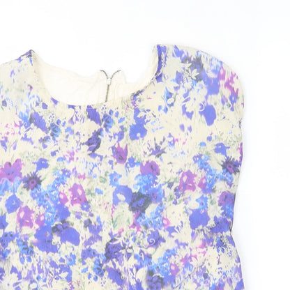 Womens UK Size 10 Warehouse Multicoloured Basic Blouse