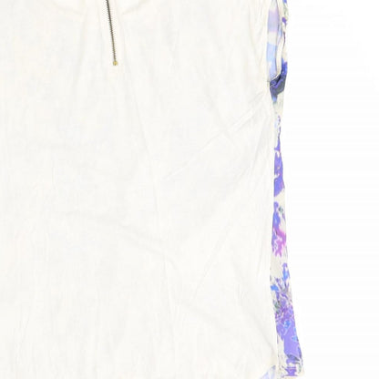Womens UK Size 10 Warehouse Multicoloured Basic Blouse