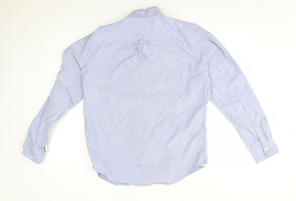 Mens UK Size M Gap Blue  Button-Up Long Sleeve Casual Shirt